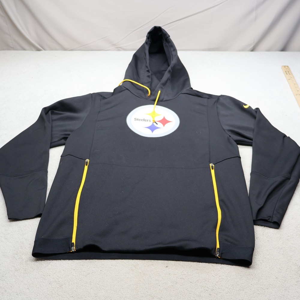 Pittsburg Steelers Hoodie Mens Small Nike NFL Onfield Black Fleece Sweatshirt